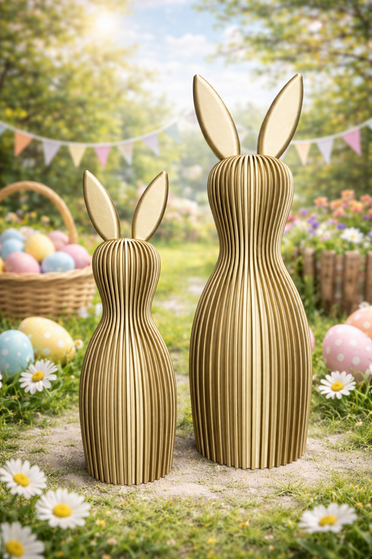 Minimalistische 3D-Osterhasen Deko – Moderne Dekohasen aus PLA – Tischdeko, Fensterbank Deko – 3D-gedruckt in Deutschland – Ostern, Frühling