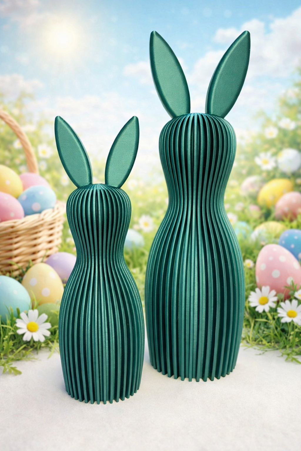 Minimalistische 3D-Osterhasen Deko – Moderne Dekohasen aus PLA – Tischdeko, Fensterbank Deko – 3D-gedruckt in Deutschland – Ostern, Frühling