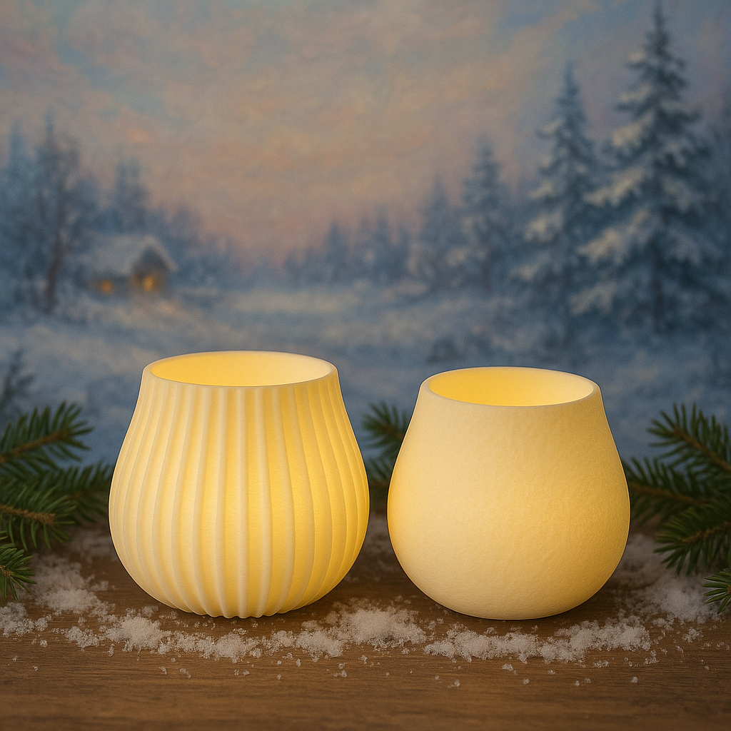 Windlicht aus 3D-Druck – handgefertigte Dekoration für drinnen & draußen