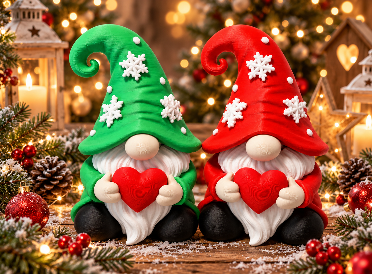 Weihnachtswichtel mit Herz